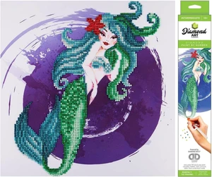 Diamond Art By Leisure Arts Inter Mermaid, 12"X12" Diamond Art By Leisure Arts Inter Mermaid, 12"X12"