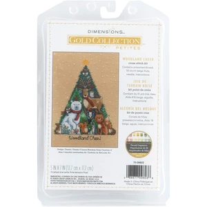Dimensions 70-09603 Gold Collection Woodland Cheer Counted Cross Stitch Kit, 5" x 7", 18 Count Beige Aida, 4pcs Dimensions 70-09603 Gold Collection Woodland Cheer Counted Cross Stitch Kit, 5" x 7", 18 Count Beige Aida, 4pcs