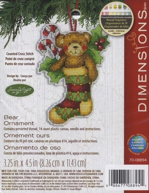 Dimensions Plastic Canvas Ornament Kit 3.25"X4.5"-Bear Dimensions Plastic Canvas Ornament Kit 3.25"X4.5"-Bear