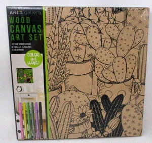 Art 101 Wood Canvas Art Set Cactus Art 101 Wood Canvas Art Set Cactus
