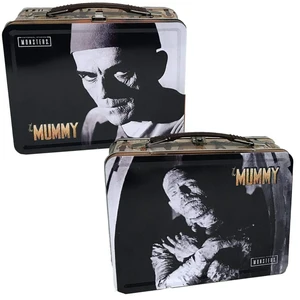 Factory Entertainment Retro Styled Lunch Box, Grey and Black, Tin Factory Entertainment Retro Styled Lunch Box, Grey and Black, Tin