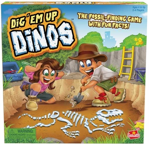 Goliath Dig 'Em Up Dinos - Fossil-Finding, Dino-Building Game Includes Fun Dinosaur Facts - 2-4 Players, Ages 4 and Up Goliath Dig 'Em Up Dinos - Fossil-Finding, Dino-Building Game Includes Fun Dinosaur Facts - 2-4 Players, Ages 4 and Up