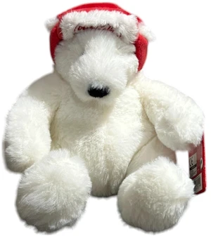 Coca-Cola 6" White Polar Bear Plush with Red Aviator Hat Coca-Cola 6" White Polar Bear Plush with Red Aviator Hat