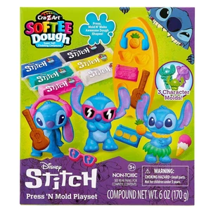 Cra-Z-Art Disney Stitch Softee Dough Press 'N Mold Modelling Dough Playset, 3 Character Molds, Ages 3+ Cra-Z-Art Disney Stitch Softee Dough Press 'N Mold Modelling Dough Playset, 3 Character Molds, Ages 3+