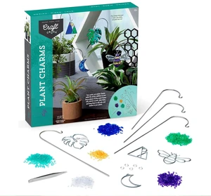 Craft Crush Plant Charms Kit Makes 4 Suncatcher Charms for Plants Metal Garden Stakes & Decorative Ornaments for Plant Lovers, Gift, Home Decor, Teens & Adults - DIY Art & Craft Kit - Ages 13+ Craft Crush Plant Charms Kit Makes 4 Suncatcher Charms for Plants Metal Garden Stakes & Decorative Ornaments for Plant Lovers, Gift, Home Decor, Teens & Adults - DIY Art & Craft Kit - Ages 13+