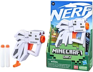 Nerf MicroShots Minecraft Ghast Mini Blaster, Includes 2 Official Elite Darts, Christmas Stocking Stuffers, Minecraft Ghast Mob Design Nerf MicroShots Minecraft Ghast Mini Blaster, Includes 2 Official Elite Darts, Christmas Stocking Stuffers, Minecraft Ghast Mob Design