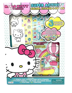 Hello Kitty Super Acitivty Set for Kids, Girls - Bundle with Color, Sticker, Posters and Design Hello Kitty Super Acitivty Set for Kids, Girls - Bundle with Color, Sticker, Posters and Design