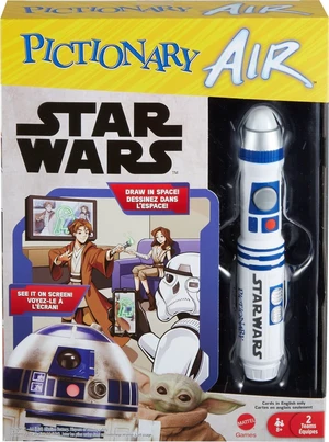 Mattel Games Pictionary Air Star Wars Family Game for Kids & Adults with R2-D2 Light Pen and Themed Picture Clue Cards Mattel Games Pictionary Air Star Wars Family Game for Kids & Adults with R2-D2 Light Pen and Themed Picture Clue Cards