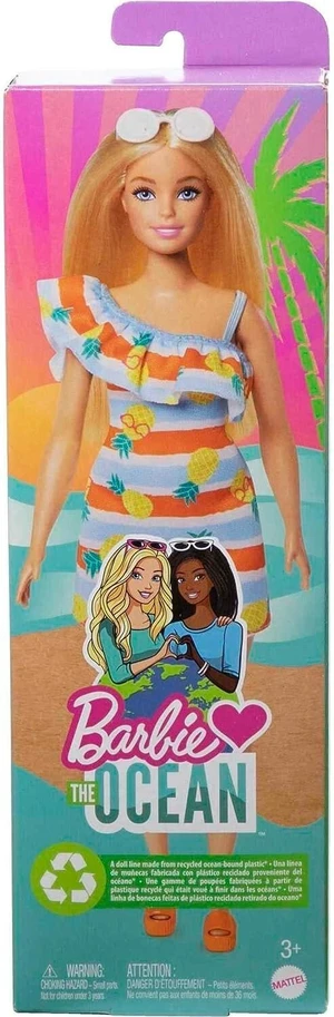Barbie Loves the Ocean Doll, Blonde with Floral/pinapples Sundress Barbie Loves the Ocean Doll, Blonde with Floral/pinapples Sundress