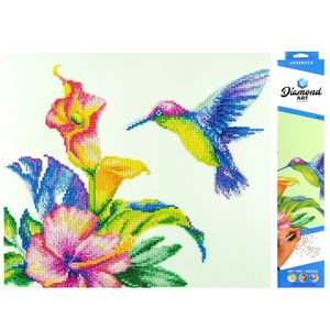 DIAMOND ART BY LEISURE ARTS Diamond Painting Kits 14"X16" Hummingbird DIAMOND ART BY LEISURE ARTS Diamond Painting Kits 14"X16" Hummingbird
