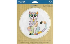 Leisure Arts Kit Cross Stitch 6" Cat Leisure Arts Kit Cross Stitch 6" Cat