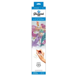 DIAMOND ART BY LEISURE ARTS Diamond Painting Kits 14"X16" Mermaid Friends DIAMOND ART BY LEISURE ARTS Diamond Painting Kits 14"X16" Mermaid Friends