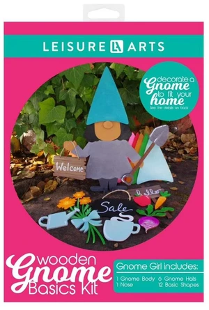 Leisure Arts Wood - Garden Kit Gnome, Basics Girl, Gnome Craft Kit Leisure Arts Wood - Garden Kit Gnome, Basics Girl, Gnome Craft Kit