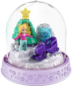 Mattel Polly Pocket Snow Scene Snowmobile Ornament Mini Playset Mattel Polly Pocket Snow Scene Snowmobile Ornament Mini Playset