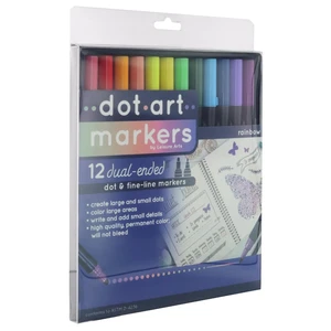 Leisure Arts RainbowithDot Marker 12 piece Leisure Arts RainbowithDot Marker 12 piece