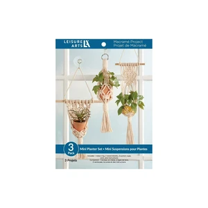 Leisure Arts Macrame Kit Mini Planter Set, Macrame Kits For Adults Beginners Leisure Arts Macrame Kit Mini Planter Set, Macrame Kits For Adults Beginners