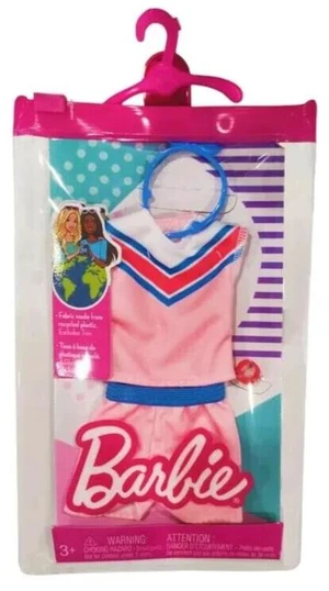 Barbie Fashions Doll Clothes with Sporty Shirt & Pink Shorts with 2 Accessories Barbie Fashions Doll Clothes with Sporty Shirt & Pink Shorts with 2 Accessories