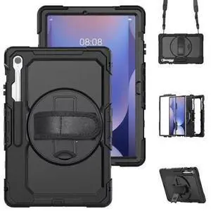 Protective Case for Galaxy Tab S10 FE Plus 13.1-inch 2025, Rugged Shockproof Galaxy Tab S10FE+ Case with 360°Rotating Kickstand/S-Pen Holder/Hand Strap/Shoulder Strap, Black Protective Case for Galaxy Tab S10 FE Plus 13.1-inch 2025, Rugged Shockproof Galaxy Tab S10FE+ Case with 360°Rotating Kickstand/S-Pen Holder/Hand Strap/Shoulder Strap, Black