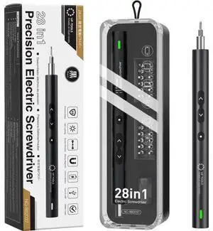 28 in 1 Electric Screwdriver Set, UF-TOOLS Portable Mini Rechargeable Cordless Precision Screwdriver with Battery & LED Light, Magnetic Driver Bits Set, Professional Repair Tool Kit for Electronics 28 in 1 Electric Screwdriver Set, UF-TOOLS Portable Mini Rechargeable Cordless Precision Screwdriver with Battery & LED Light, Magnetic Driver Bits Set, Professional Repair Tool Kit for Electronics