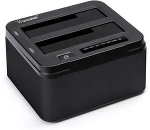 USB 3.0 to SATA III Dual Bay External Hard Drive Docking Station for 2.5 or 3.5in HDD Duplicator Clone Function USB 3.0 to SATA III Dual Bay External Hard Drive Docking Station for 2.5 or 3.5in HDD Duplicator Clone Function