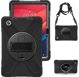 Case for Tab M11 2024 (TB-330FU/330XU) 11", Durable Shockproof Protective Cover with 360° Rotating Stand - Hand Strap - Shoulder Strap,Black Case for Tab M11 2024 (TB-330FU/330XU) 11", Durable Shockproof Protective Cover with 360° Rotating Stand - Hand Strap - Shoulder Strap,Black