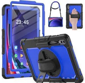 for Galaxy Tab S9 Ultra Case 14.6 inch / S8 Ultra Case with Screen Protector/Pen Holder/Rotating Strap (SM-X910/X916B/X918U/X900/X906) Heavy Duty Case S9 Ultra Tablet Case - Blue for Galaxy Tab S9 Ultra Case 14.6 inch / S8 Ultra Case with Screen Protector/Pen Holder/Rotating Strap (SM-X910/X916B/X918U/X900/X906) Heavy Duty Case S9 Ultra Tablet Case - Blue
