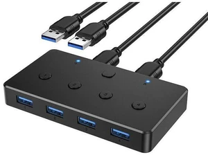 ACASIS KVM Switch,USB 3.0 Switcher 2 Computers Share 4 USB 3.0 Ports for Mouse, Keyboard,Printer and More,USB Switch Compatible with Mac/Windows/Linux ACASIS KVM Switch,USB 3.0 Switcher 2 Computers Share 4 USB 3.0 Ports for Mouse, Keyboard,Printer and More,USB Switch Compatible with Mac/Windows/Linux