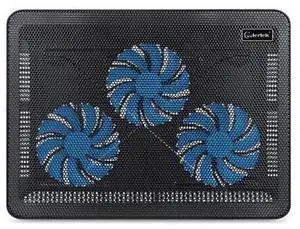 15.6"-17" Laptop Cooler Cooling Pad - Slim Portable USB Powered (3 Fans), Black/Blue 15.6"-17" Laptop Cooler Cooling Pad - Slim Portable USB Powered (3 Fans), Black/Blue