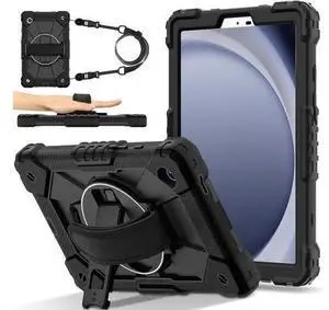 Case Compatible with Sam-sung Galaxy Tab A11 8.7(2025 X110/X115/X117 Tablet Cover Shockproof Protective Case Protective Cover Heavy Duty TPU Cover with Kickstand & Shoulder Strap(Black) Case Compatible with Sam-sung Galaxy Tab A11 8.7(2025 X110/X115/X117 Tablet Cover Shockproof Protective Case Protective Cover Heavy Duty TPU Cover with Kickstand & Shoulder Strap(Black)