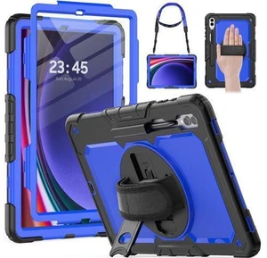 for Galaxy Tab S9 Plus Case 12.4 inch S9+ with Screen Protector/Pen Holder/Rotating Strap & Stand (SM-X810,SM-X816B,SM-X818U) Protective Case for Galaxy Tab S9 Plus 2023 - Blue for Galaxy Tab S9 Plus Case 12.4 inch S9+ with Screen Protector/Pen Holder/Rotating Strap & Stand (SM-X810,SM-X816B,SM-X818U) Protective Case for Galaxy Tab S9 Plus 2023 - Blue