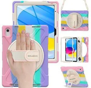 Cute Case for Apple iPad 10th Generation 10.9 inch 2022,Shockproof Silicone Kids Case with Stand Shoulder/Strap Hand Strap Handle Grip/Pencil Holder-Pink Cute Case for Apple iPad 10th Generation 10.9 inch 2022,Shockproof Silicone Kids Case with Stand Shoulder/Strap Hand Strap Handle Grip/Pencil Holder-Pink