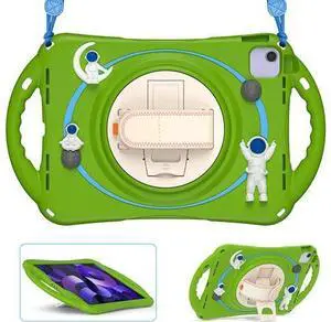 Kids Case for iPad Air 5th/ Air 4th Generation 10.9'', Shockproof Silicone Case with Pencil Holder Stand Hand Strap Shoulder Belt Handle Grip for iPad Air 10.9/ iPad Pro 11'', Glass Green Kids Case for iPad Air 5th/ Air 4th Generation 10.9'', Shockproof Silicone Case with Pencil Holder Stand Hand Strap Shoulder Belt Handle Grip for iPad Air 10.9/ iPad Pro 11'', Glass Green