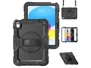Case for iPad (A16) 11th/ 10th Generation Case 11''/ 10.9 Inch (2025/2022) - Heavy Duty Protective Cover with Screen Protector, Stand, Shoulder Strap & Pencil Holder | Kids-Friendly - Camouflage black Case for iPad (A16) 11th/ 10th Generation Case 11''/ 10.9 Inch (2025/2022) - Heavy Duty Protective Cover with Screen Protector, Stand, Shoulder Strap & Pencil Holder | Kids-Friendly - Camouflage black
