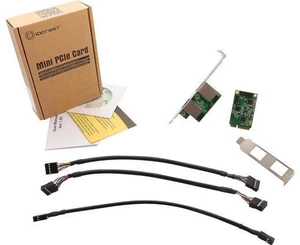Syba I/O Crest SI-MPE24046 2-Port Gigabit Mini PCI-e Ethernet Network Interface Card Syba I/O Crest SI-MPE24046 2-Port Gigabit Mini PCI-e Ethernet Network Interface Card
