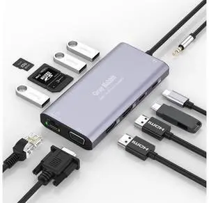 USB C Docking Station,USB C to Dual HDMI Monitor Adapter USB C HUB Triple Display and MST Mode for Windows. Compatible with thunderbolt3/4 MacBook Pro/Air, iPad Pro and More(DP AltMode Required) USB C Docking Station,USB C to Dual HDMI Monitor Adapter USB C HUB Triple Display and MST Mode for Windows. Compatible with thunderbolt3/4 MacBook Pro/Air, iPad Pro and More(DP AltMode Required)