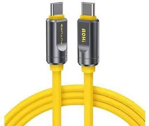 USB4 2.0 Cable 6.6ft with 240W PD3.1 Fast Charging, 80Gbps Data Transfer, Dual 8K/Triple 4K Display, The Future Adonis USB C Cable for MacBook Pro/Air, iPhone 17 Pro Max, SSD, Docking, Yellow USB4 2.0 Cable 6.6ft with 240W PD3.1 Fast Charging, 80Gbps Data Transfer, Dual 8K/Triple 4K Display, The Future Adonis USB C Cable for MacBook Pro/Air, iPhone 17 Pro Max, SSD, Docking, Yellow
