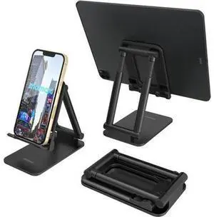 MOMAX Cell Phone Stand, Phone Holder - Fully Foldable & Height Adjustable Mobile Stand for Desk, Compatible with iPhone 14 13 12 Mini Pro Max, iPad, Galaxy, Kindle, Switch, Phones & Tablets (4-10") MOMAX Cell Phone Stand, Phone Holder - Fully Foldable & Height Adjustable Mobile Stand for Desk, Compatible with iPhone 14 13 12 Mini Pro Max, iPad, Galaxy, Kindle, Switch, Phones & Tablets (4-10")