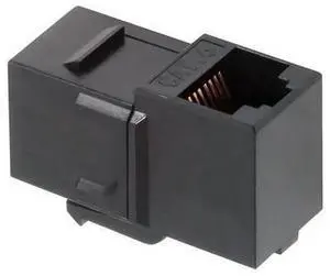 90 Degree Up Angled UTP CAT6 Keystone Coupler RJ45 Female to Female UTP CAT6 Keystone inline Coupler Black 90 Degree Up Angled UTP CAT6 Keystone Coupler RJ45 Female to Female UTP CAT6 Keystone inline Coupler Black
