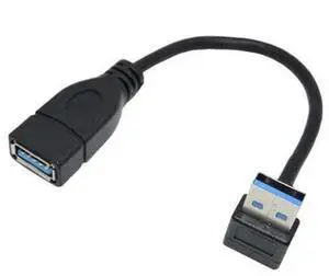 SM Up Angled USB 3.0 Type-A Male to USB 3.0 Type-A Female Extension Cable 20cm 5Gbps 90 Degree SM Up Angled USB 3.0 Type-A Male to USB 3.0 Type-A Female Extension Cable 20cm 5Gbps 90 Degree