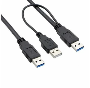 Super Speed USB 3.0 power Y cable two A Male to USB Male for External Hard Disk Super Speed USB 3.0 power Y cable two A Male to USB Male for External Hard Disk