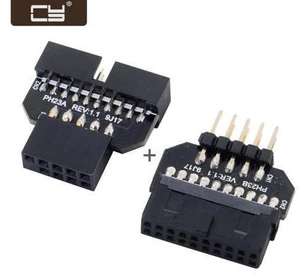 1set Reversible USB 2.0 9Pin Housing to Motherboard USB 3.0 20pin Header Female Adapter U2-026 1set Reversible USB 2.0 9Pin Housing to Motherboard USB 3.0 20pin Header Female Adapter U2-026