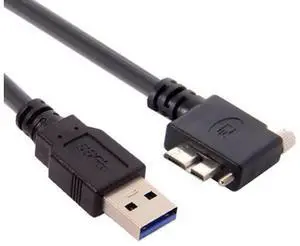 1.2m 90 Degree Left Angled Micro USB Screw Mount to 3.0 Data Cable for Industrial Camera U3-044-LE-1.2M 1.2m 90 Degree Left Angled Micro USB Screw Mount to 3.0 Data Cable for Industrial Camera U3-044-LE-1.2M