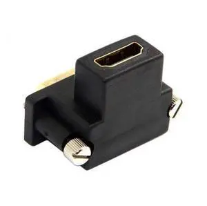 SM 90 Degree Down Angled DVI Male to HDMI Female Adapter for Computer & HDTV & Graphics Card SM 90 Degree Down Angled DVI Male to HDMI Female Adapter for Computer & HDTV & Graphics Card