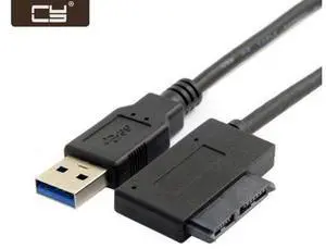 USB 3.0 to 7+6 13pin Slimline Sata Adapter Cable for Laptop Cd DVD Rom Optical Drive USB 3.0 to 7+6 13pin Slimline Sata Adapter Cable for Laptop Cd DVD Rom Optical Drive