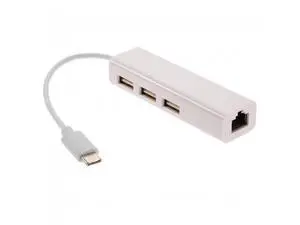 SM USB 3.1 Type C USB-C Multiple 3 Ports Hub with Ethernet Network LAN Adapter For Mac & Laptop SM USB 3.1 Type C USB-C Multiple 3 Ports Hub with Ethernet Network LAN Adapter For Mac & Laptop