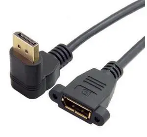 HKCY DP-015-DN DisplayPort Display Port Male to Female 90 Degree Down Angled Extension Cable HKCY DP-015-DN DisplayPort Display Port Male to Female 90 Degree Down Angled Extension Cable