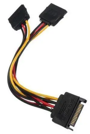 CYSM SATA II Hard Disk Power Male to 2 Female Splitter Y 1 to 2 Extension Cable CYSM SATA II Hard Disk Power Male to 2 Female Splitter Y 1 to 2 Extension Cable