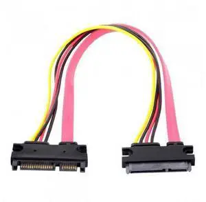 SM SATA III 3.0 7+15 22 Pin SATA Male to Female Data Power Extension Cable 30cm Red Color SM SATA III 3.0 7+15 22 Pin SATA Male to Female Data Power Extension Cable 30cm Red Color