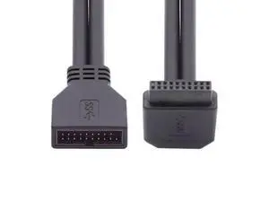 HKCY Down Angled USB 3.0 20Pin 19Pin Male to Female Extension 5Gbps Cable 90 Degree for Motherboard Mainboard HKCY Down Angled USB 3.0 20Pin 19Pin Male to Female Extension 5Gbps Cable 90 Degree for Motherboard Mainboard
