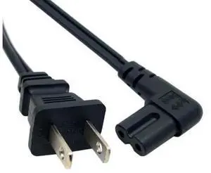USA 2pin Male to 90 Degree Right Angled IEC 320 C7 Power Supply Cord cable 1M PW-039-US-1.0M USA 2pin Male to 90 Degree Right Angled IEC 320 C7 Power Supply Cord cable 1M PW-039-US-1.0M